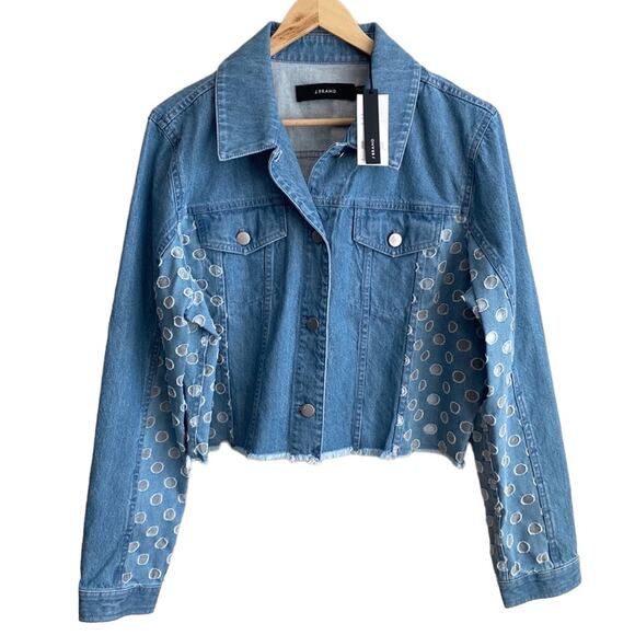 J. Brand Cyra Cropped Denim Jacket S - Picture 3 of 12